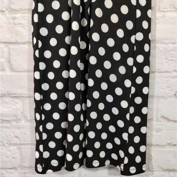 A Vero Moda Women's Black White Polka Dot Ruched Cut Out Tie Mini Dress NWT S - Picture 8 of 13